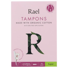 RAEL: Tampons Cotton Super, 16 ea