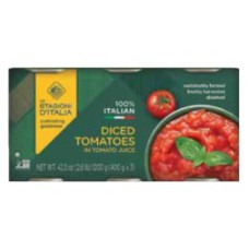 LE STAGIONI D'ITALIA: Italian Diced Tomatoes 3pk, 42.3 oz