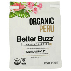 BETTER BUZZ COFFEE ROASTERS: Organic Peru Whole Bean Coffee, 12 oz BETTER BUZZ COFFEE ROASTERS: Organic Peru Whole Bean Coffee, 12 oz