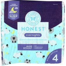 THE HONEST COMPANY: Sleepy Sheep Overnight Diapers Size 4, 24 pk