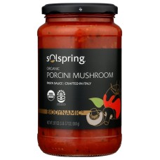 SOLSPRING: Porcini Mushroom Italian Pasta Sauce, 19.7 oz