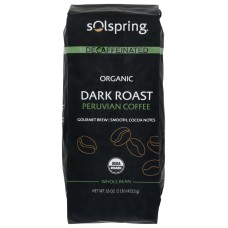 SOLSPRING: Coffee Decaf Dk Peruvian, 1 lb