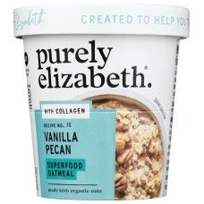 PURELY ELIZABETH: Vanilla Pecan Collagen Protein Oats Cup, 2 oz