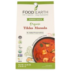 FOOD EARTH: Organic Tikka Masala Simmer Sauce, 10.58 oz