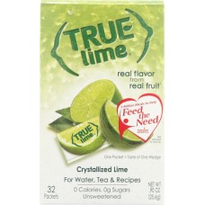 TRUE CITRUS: Lime Crystlzd Pckt 32Pc, 0.9 oz