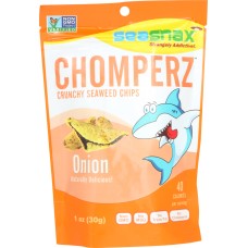 SEA SNAX: Seaweed Chips Chomperz Onion, 1 oz