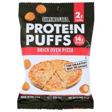 SHREWD FOOD: Protein Puffs Brick Oven Pizza, 0.74 oz