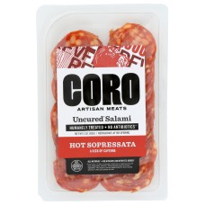 CORO FOODS: Hot Sopressata Salami Sliced Pack, 3 oz
