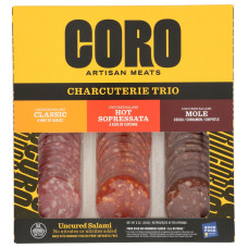 CORO FOODS: Charcuterie Trio Sampler Uncured Salami, 6 oz
