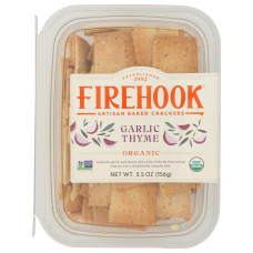 FIREHOOK: Garlic Thyme Crackers, 5.5 oz FIREHOOK: Garlic Thyme Crackers, 5.5 oz