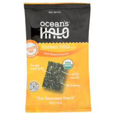 OCEANS HALO: Korean BBQ Seaweed Snack, 0.14 oz
