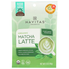 NAVITAS: Organic Matcha Latte, 3.1 oz