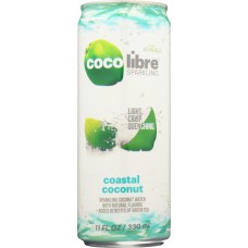 COCO LIBRE: Coconut Sparkling Water Coastal Coconut, 11 fl oz