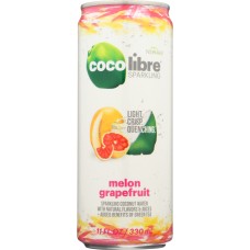 COCO LIBRE: Sparkling Coconut Water Melon Grapefruit, 11 fl oz