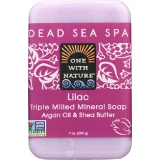 ONE WITH NATURE: Lilac Dead Sea Mineral Soap, 7 oz