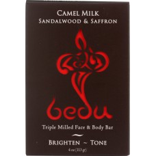 BEDU: Camel Milk Sandalwood and Saffron Soar Bar, 4 oz