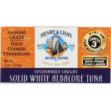 HENRY & LISAS: Solid White Albacore Tuna Sashimi Grade, 5 oz