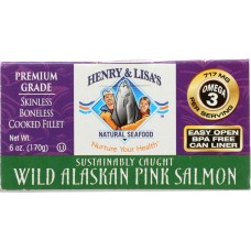 HENRY & LISA'S: Wild Alaskan Pink Salmon, 6 oz