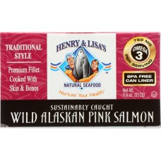 HENRY & LISAS: Wild Alaskan Pink Salmon Traditional, 7.5 oz
