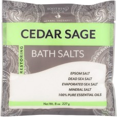 SOOTHING TOUCH: Bath Salt Cedar Sage, 8 oz