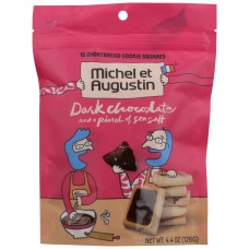 MICHEL ET AUGUSTIN: Dark Chocolate Cookie Squares, 4.4 oz