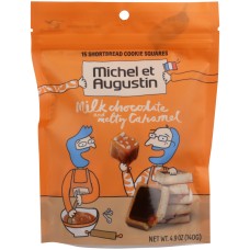MICHEL ET AUGUSTIN: Milk Chocolate Caramel Cookie Squares, 4.9 oz