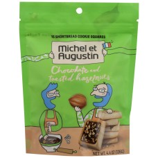 MICHEL ET AUGUSTIN: Chocolate and Toasted Hazelnut Squares Cookies, 4.4 oz