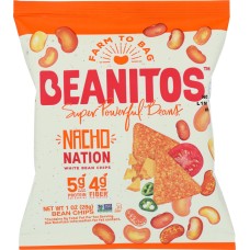 BEANITOS: Nacho Cheese White Bean Chips, 1.2 oz