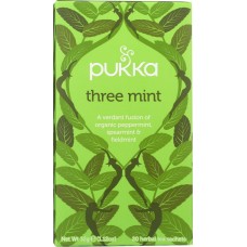 PUKKA HERBS: Three Mint Herbal Tea, 20 bg