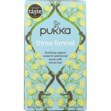 PUKKA HERBS: Three Fennel Herbal Tea, 20 bg