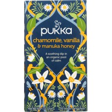 PUKKA HERBS: Chamomile Vanilla & Manuka Honey Herbal Tea, 20 bg