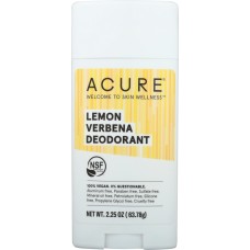 ACURE: Deodorant Lemon Verbena, 2.25 oz