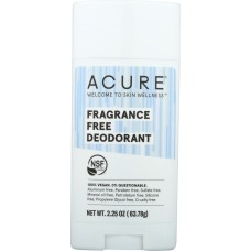 ACURE: Deodorant Fragrance Free, 2.2 oz