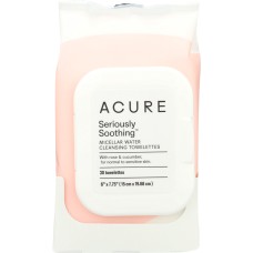 ACURE: Soothing Micellar Water Cleansing Towelettes, 30 Towelletes