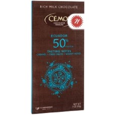 CEMOI: Milk Chocolate Bar Ecuador 50% Cocoa, 3 oz
