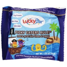 LUCKYBAR: Chocolate Bar Peanut Butter Pirate, 1.24 oz