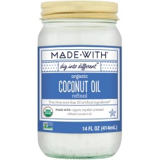 MADE WITH: Oil Coconut Refined Org, 14 fo