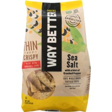 WAY BETTER SNACKS: Chips Thin Sea Salt Cracked Pepper, 11 oz
