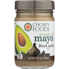 CHOSEN FOODS: Mayo Avocado Oil Black Garlic, 12 oz