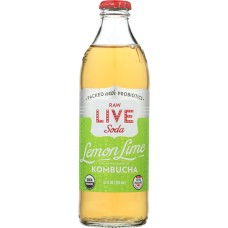 LIVE SODA: Lemon Lime Kombucha, 12 oz