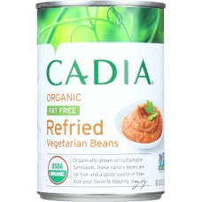 CADIA: Organic Fat Free Refried Vegetarian Beans, 16 oz