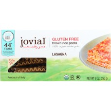 JOVIAL: Organic Gluten Free Brown Rice Pasta Lasagna, 9 oz