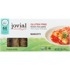 JOVIAL: Organic Brown Rice Pasta Manicotti, 7 oz