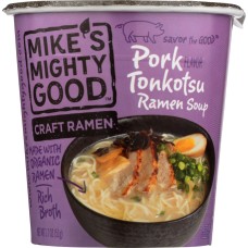 MIKES MIGHTY GOOD: Pork Tonkotsu Soup in Cup, 1.7 oz