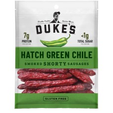 DUKES: Hatch Green Chile Shorty Smoked Sausage, 5 oz