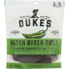 DUKES: Hatch Green Chile Shorty Smoked Sausage, 5 oz