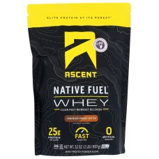 ASCENT: Whey Protn Ntive Choc Pb, 2 lb