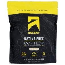 ASCENT: Whey Protein Native Vanil, 1 lb