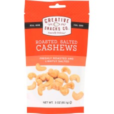 CREATIVE SNACK: Roasted Salted Cashews, 3 oz