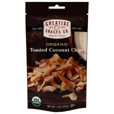 CREATIVE SNACK: Organic Toasted Coconut Chips, 1 oz